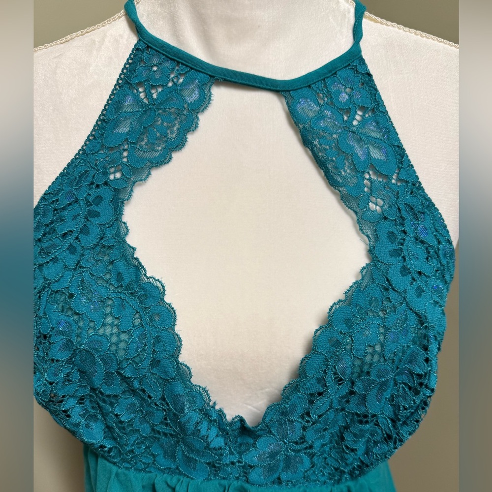 Soma Turquoise Mesh Intimates - Picture 2 of 4